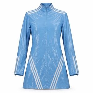 ivy park blue latex dress Halter Backless Beach Bridesmaid Dress Chiffon Garden Wedding Party Dress main image 1
